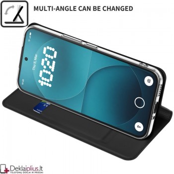 Dux Ducis Skin Pro dirbtinės odos dėklas - juodas (Nothing Phone 4A Pro)